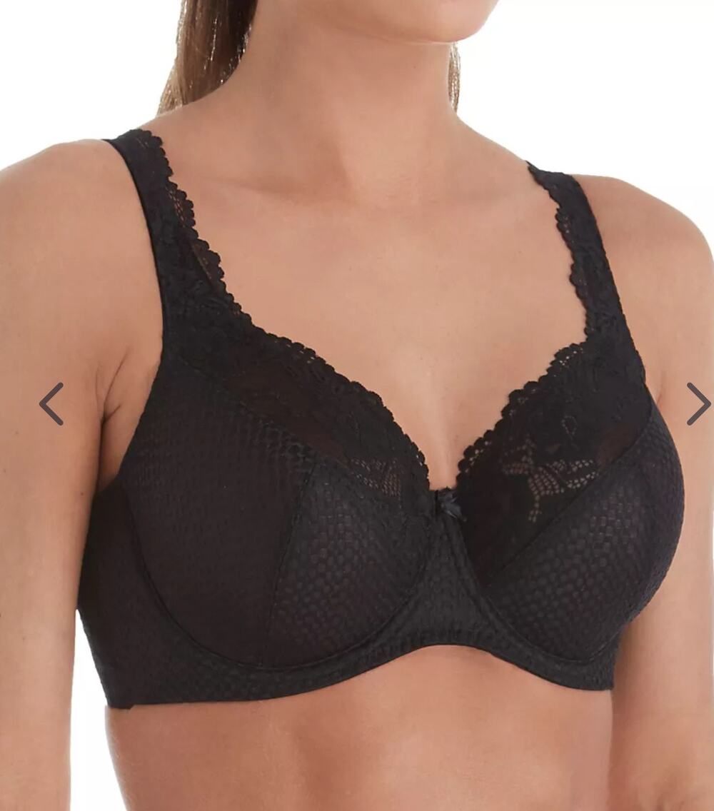 Fit Fully Yours - Serena Lace Multi-Part Underwire Bra Black 40F - Black
